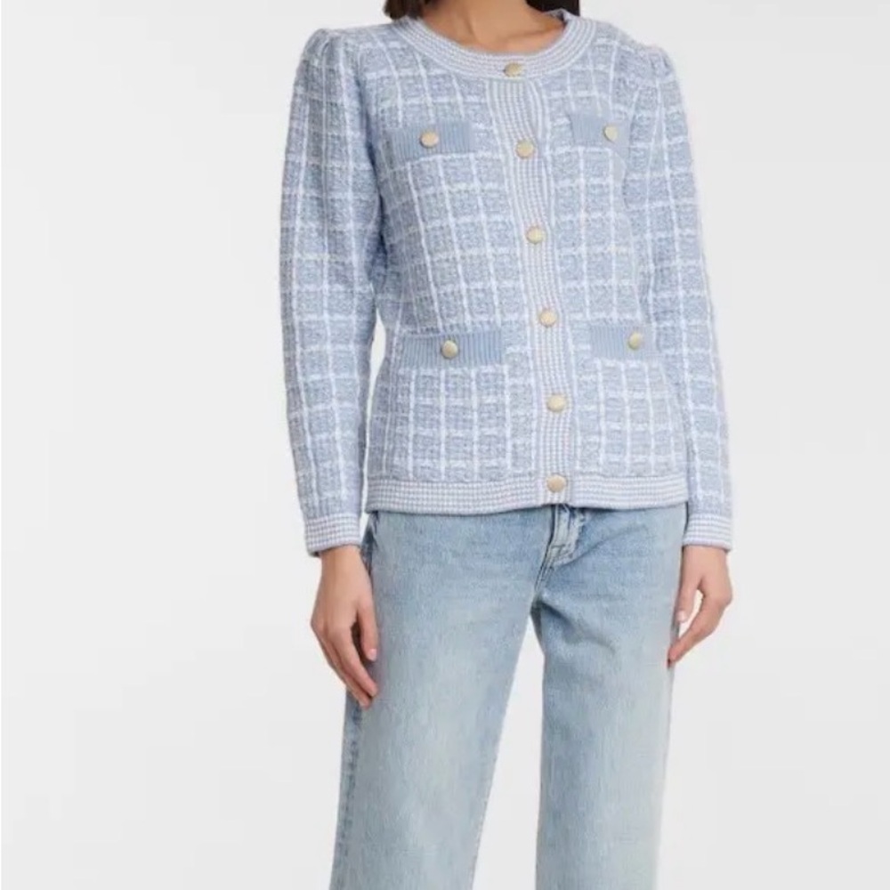 LoveShackFancy Tweed Jacket sweater